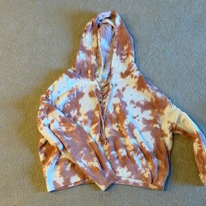 Hippie Rose Pastel Lace-Up Hoodie